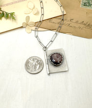 Load image into Gallery viewer, &quot;I carry your heart with me&quot; Sterling Silver Book of e.e. cummings poetry with Ruby