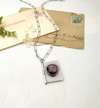 Load image into Gallery viewer, &quot;I carry your heart with me&quot; Sterling Silver Book of e.e. cummings poetry with Ruby