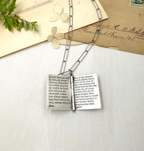 Load image into Gallery viewer, &quot;I carry your heart with me&quot; Sterling Silver Book of e.e. cummings poetry with Ruby