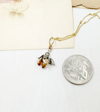 Load image into Gallery viewer, Sterling, 14k, 22k Gold Forget Me Not with Aquamarine